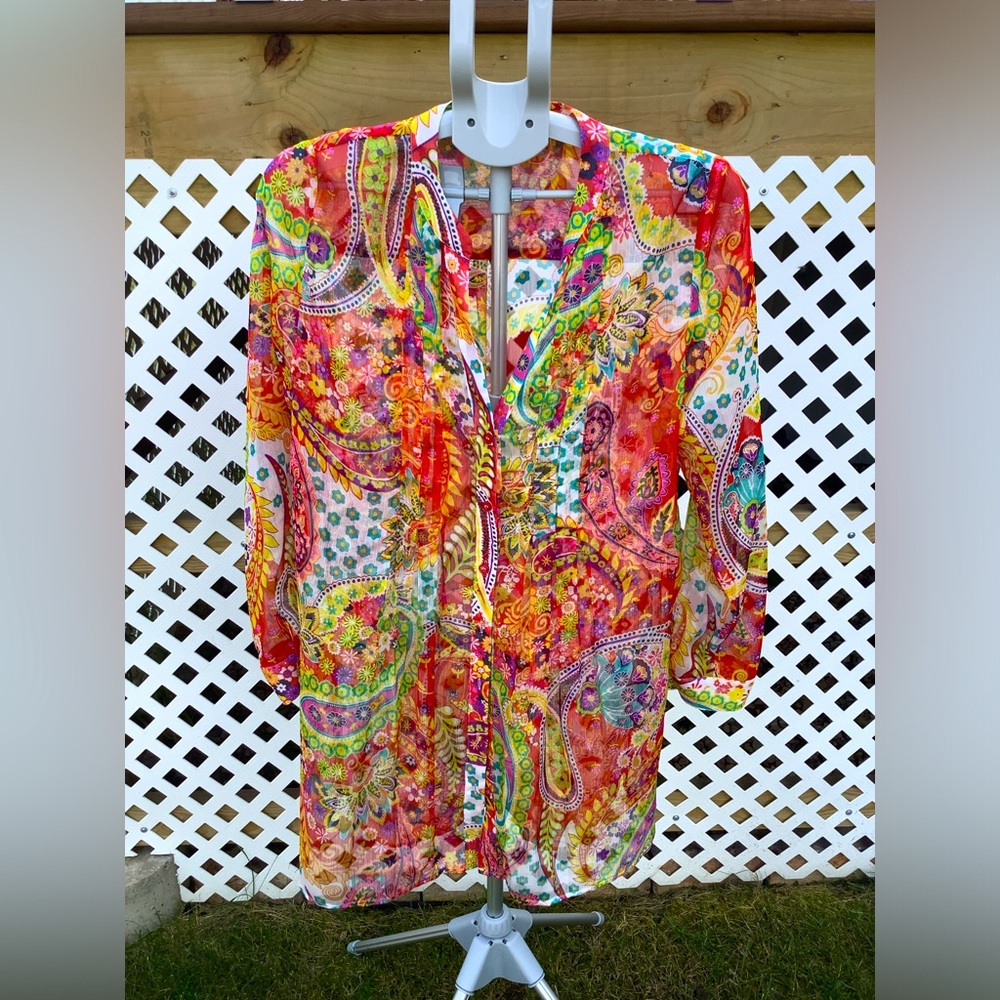 Beautiful tunic length top 💚💖💛